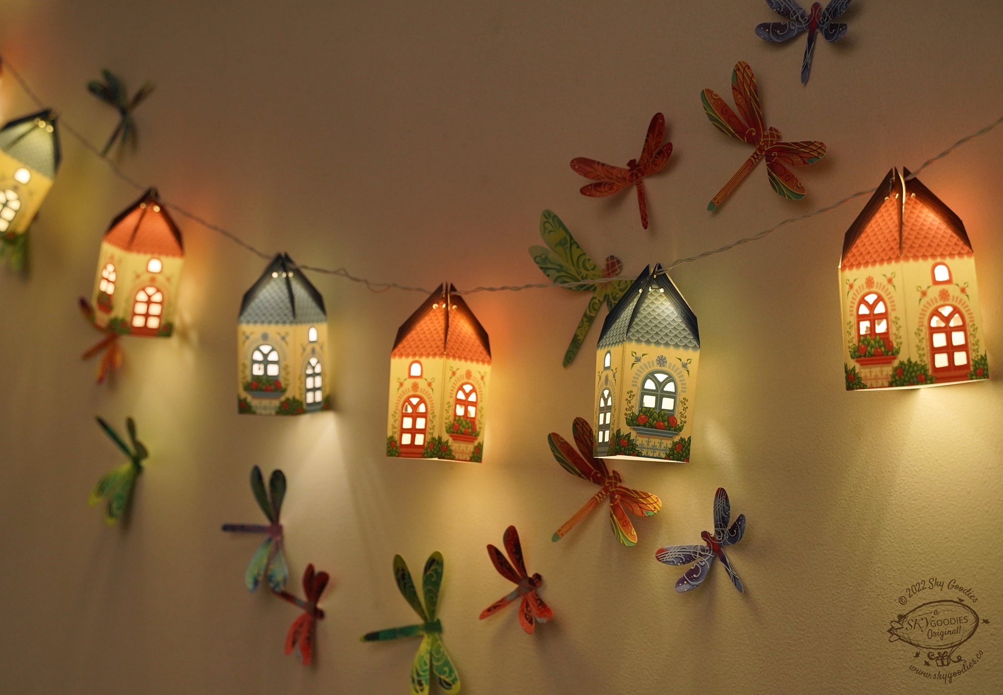 Paper Mini Happy Home Fairy Lights & Dragonflies Wall Decor Combo | Save 20%