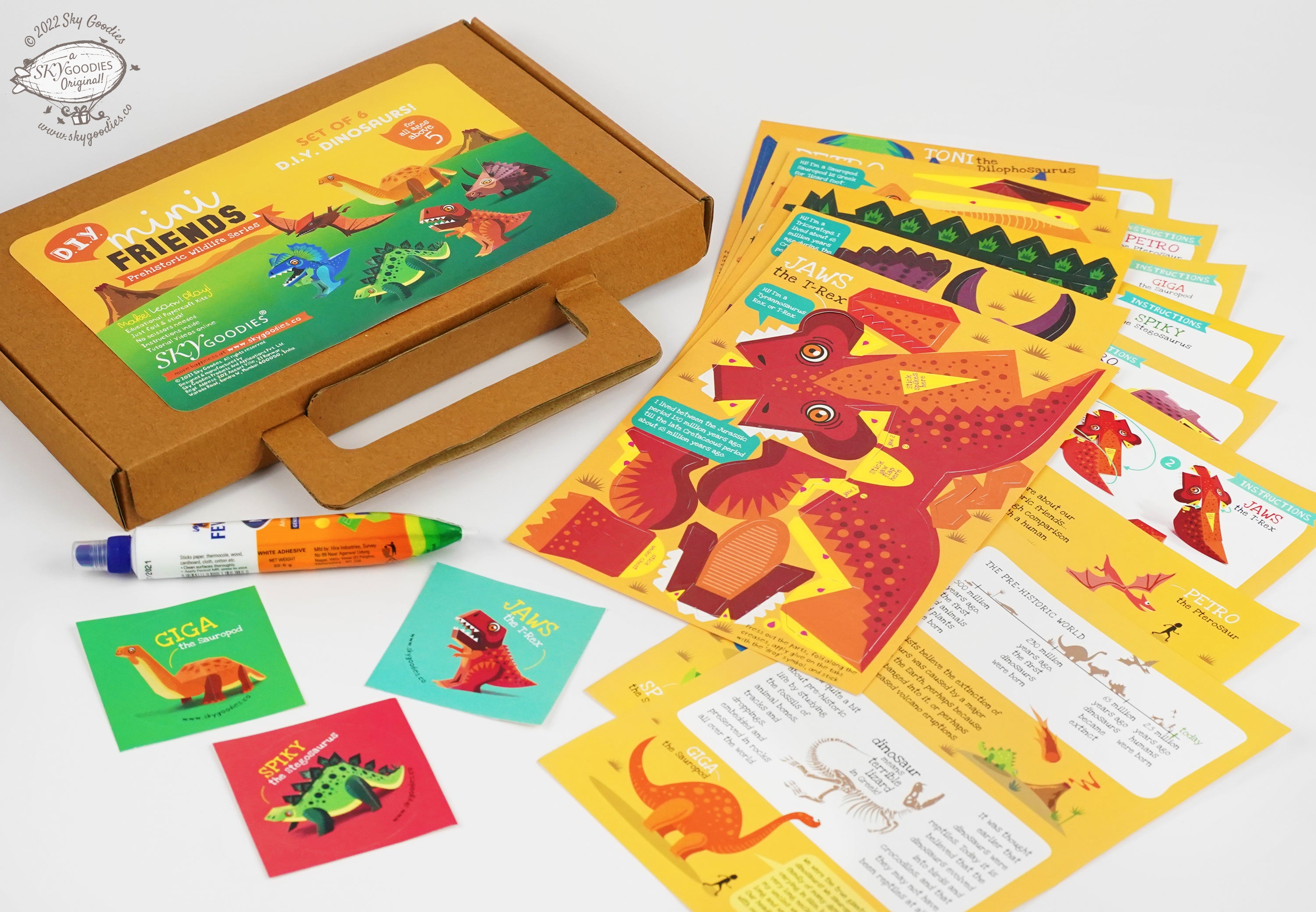 3D Dinosaur Puzzles for Kids - Set of 6