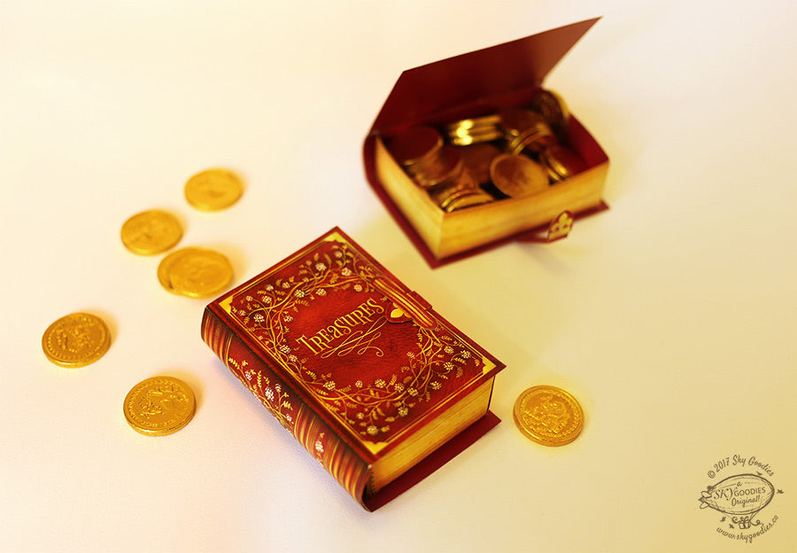 Mini Book Gift Box DIY Kit: Red Design