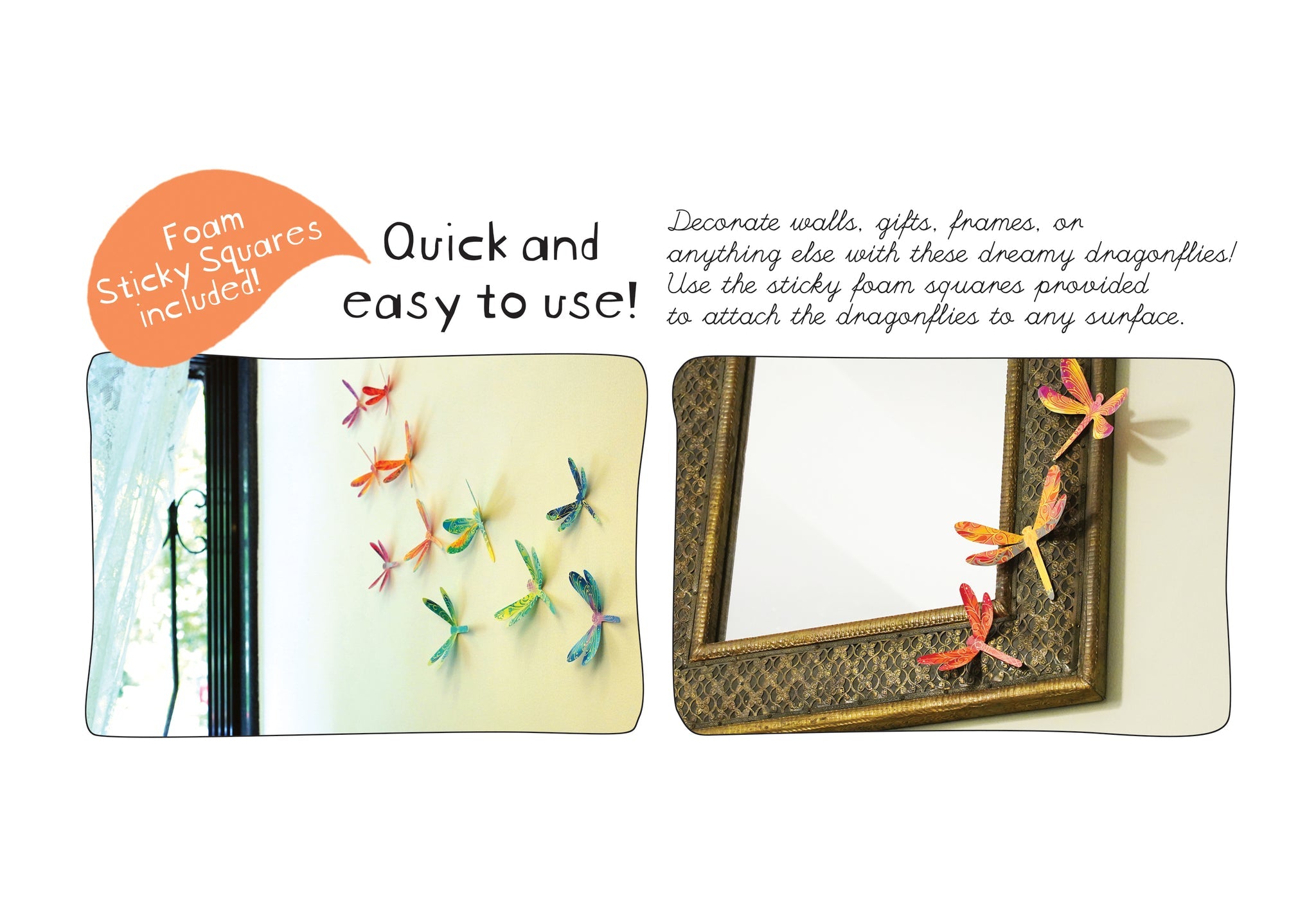 Paper Mini Happy Home Fairy Lights & Dragonflies Wall Decor Combo | Save 20%