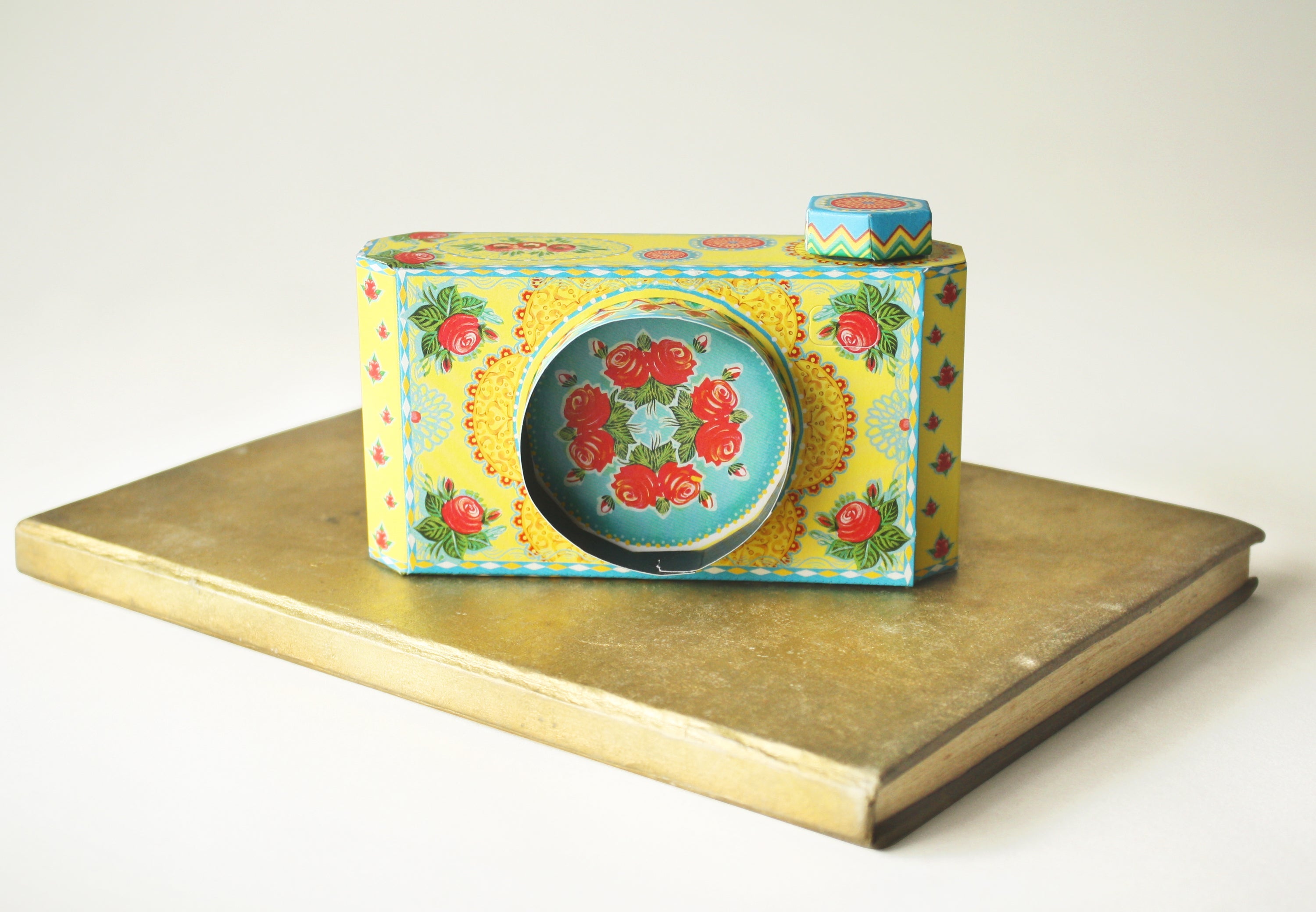 Colorful Yellow Camera Photo Frame DIY Paper Craft Kit